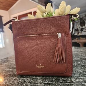 Kate Spade On Purpose Zip Top Leather Crossbody Bag